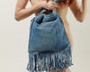 Sustainable fashion, recycled bags, borsa jeans