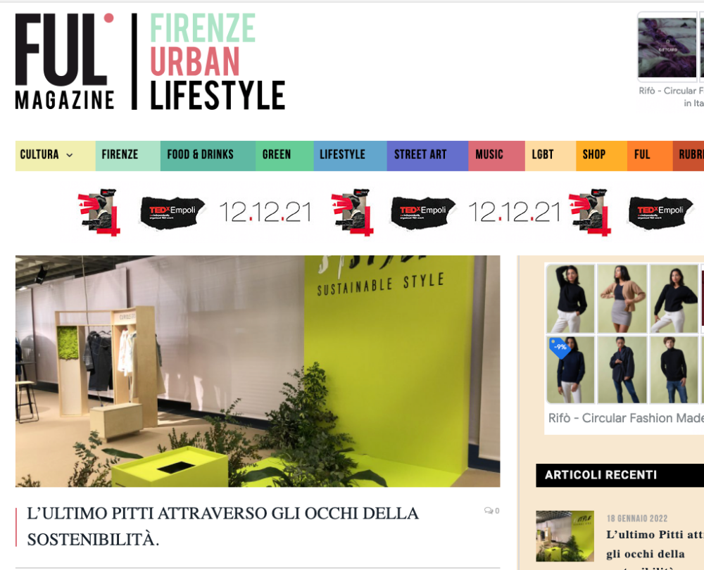 FUL MAGAZINE - L’ULTIMO PITTI ATTRAVERSO GLI OCCHI DELLA SOSTENIBILITÀ.