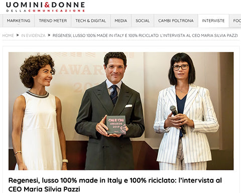 UDC · Regenesi, 100% made in Italy e 100% lusso post consumo