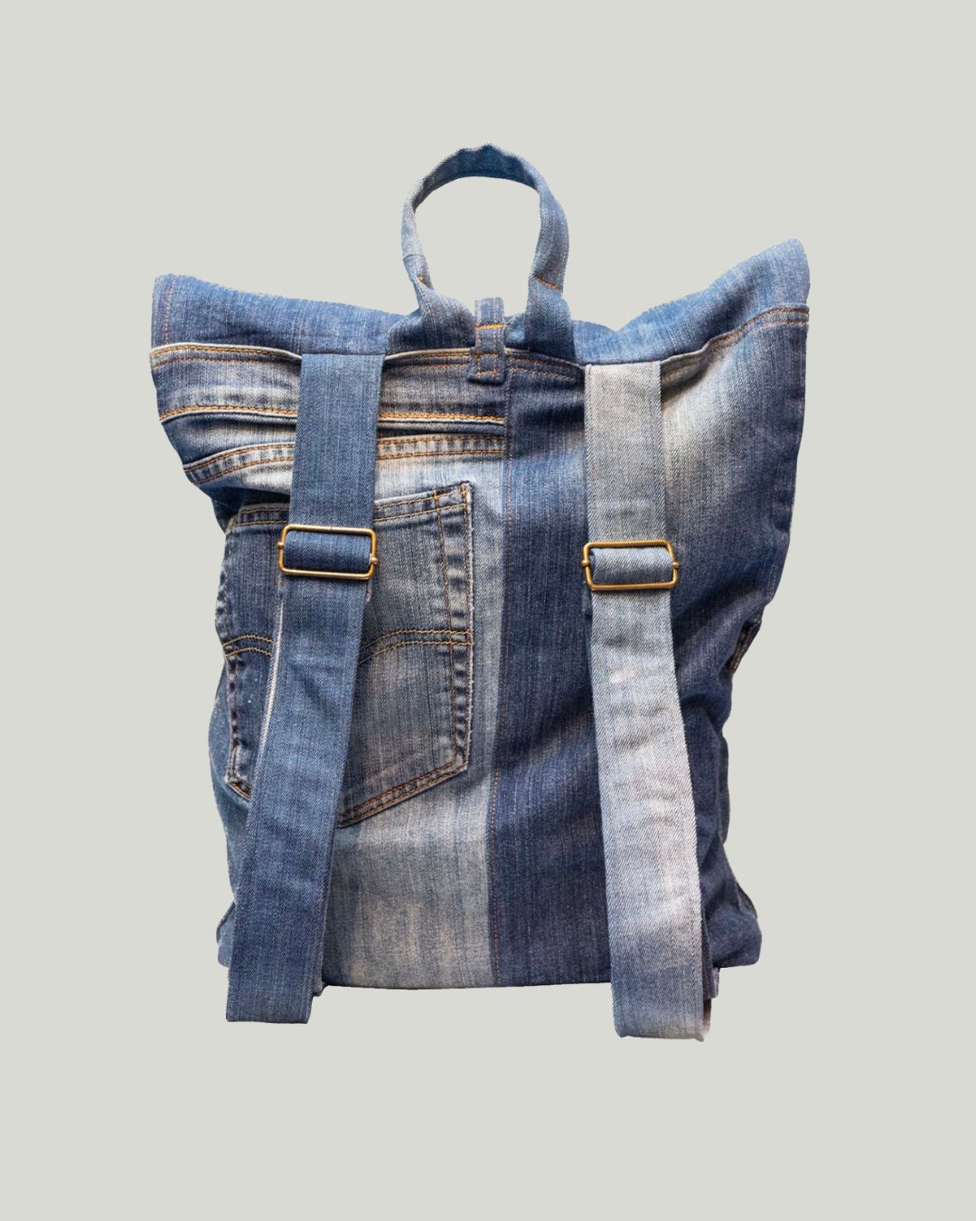 Zaino roll up in denim Regenerate your jeans© – Regenesi